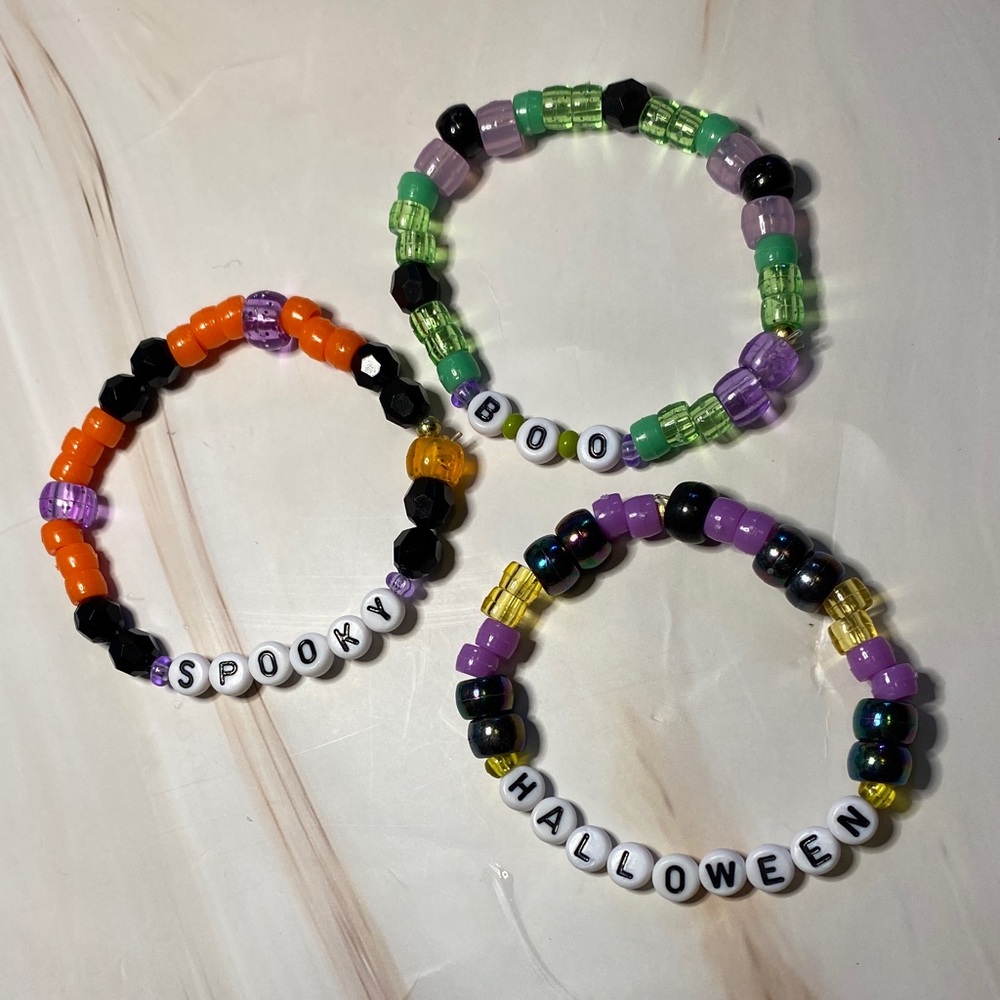 3 Halloween Kandi Bracelets Set